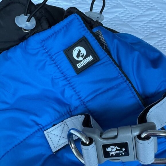 Duomm Dog Snowsuit Royal Blue Black Small Breeds XL 13-15 Pound Pup - Picture 9 of 10
